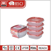 New! Plastic Microwave Food Container Box (4pcs) 0.67L